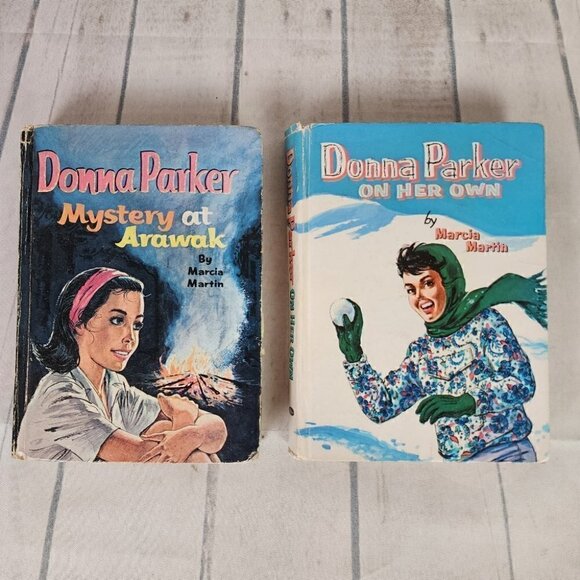 Vintage 50s Donna Parker Hardcover Novels Set of 2 Mystery at Arawak On Her Own - Picture 2 of 15